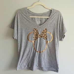 *3 for $8!!* Cheetah Print Rose Gold Minnie Mouse Tee